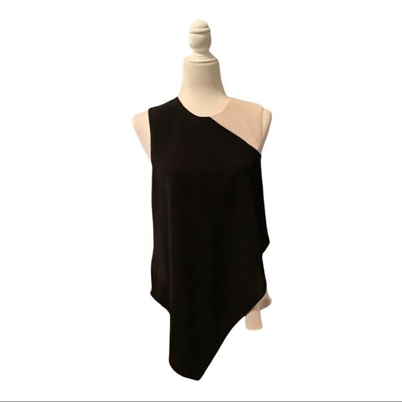 Rachel Rachel Roy Black & Tan Sleeveless Blouse - Picture 1 of 4